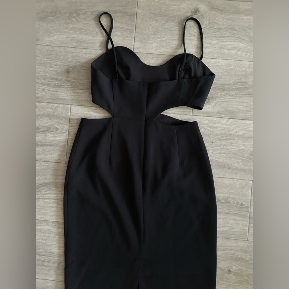 ASOS EDITION Cami Wavy Cutout Midi Dress In Black - Picture 6 of 8